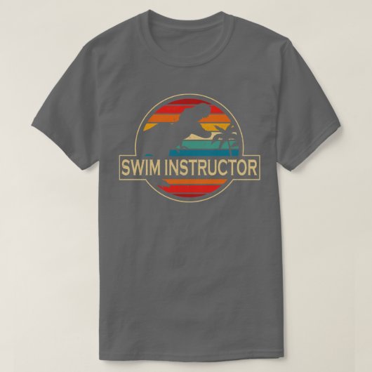 Swim Instructor Dinosaur T-Shirt (Design vorne)