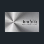 Swim Instructor Stainless Steel Imitats Metal Visitenkarte<br><div class="desc">Rollstuhlfahrer-Visitenkarte aus Edelstahl.</div>