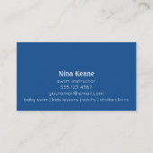 Swim-Lehrer-Spritze Visitenkarte (Rückseite)