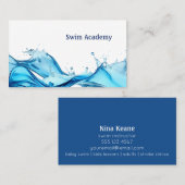 Swim-Lehrer-Spritze Visitenkarte (Vorne/Hinten)