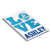 Swim Liebe Notebook für wettbewerbsfähige Schwimme Notizblock (Rechte Seite)