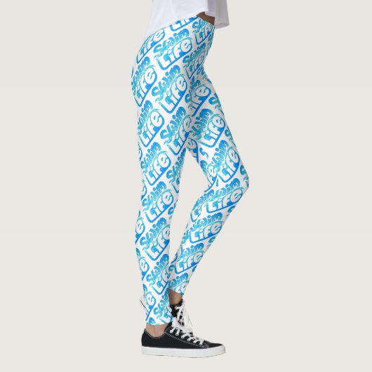 "Swim Life"-Buchstaben Cooler Pool Leggings (Rechts)