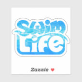 "Swim Life" - Coole Poolfarbe Aufkleber (Blatt)