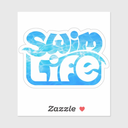 "Swim Life" - Coole Poolfarbe Aufkleber (Blatt)