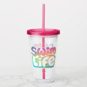 "Swim Life" Einhorn Bathwater Farbe Acryltrinkbecher
