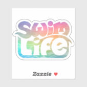 "Swim Life" Einhorn Bathwater Farbe Aufkleber (Blatt)