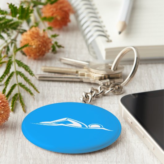 Swim Logo Keychain Blue Schlüsselanhänger (Seite)