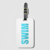 Swim Luggage Tag Gepäckanhänger (Vorderseite Vertikal)