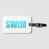Swim Luggage Tag Gepäckanhänger (Vorderseite (Horizontal))