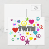 Swim Mixed Graphics Postkarte (Vorne/Hinten)