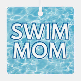 Swim Mom Christmas Ornament Aus Metall
