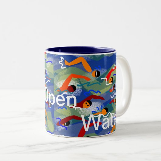 Swim-offenes Wasser-Tasse Zweifarbige Tasse (VorderseiteRechts)
