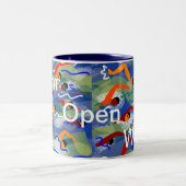 Swim-offenes Wasser-Tasse Zweifarbige Tasse (Mittel)