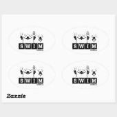 SWIM Oval Decal Ovaler Aufkleber (Blatt)