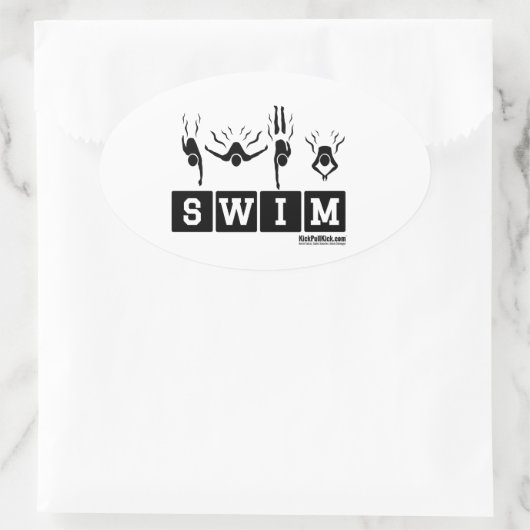SWIM Oval Decal Ovaler Aufkleber (Tasche)