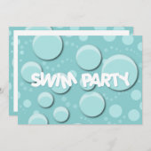 Swim-Party Einladung (Vorne/Hinten)