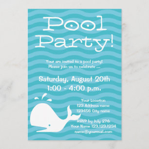 Swim-Party Einladungen   Personalizable lädt ein