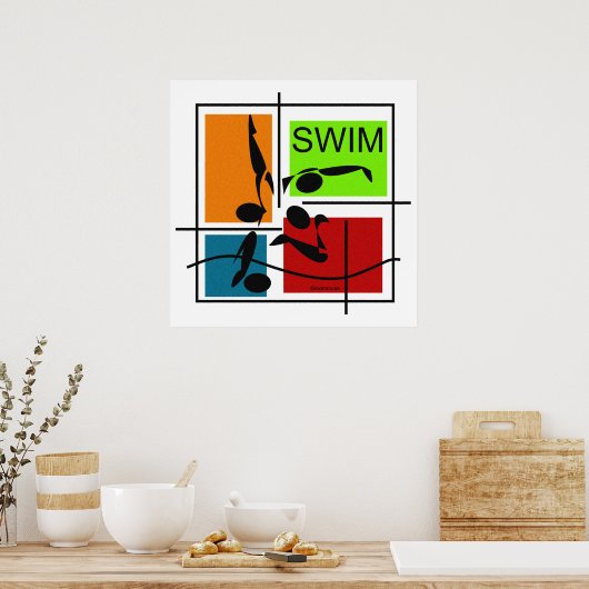 Swim Quartet Poster (Küche)