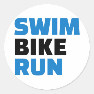 Swim-Radlauf Runder Aufkleber
