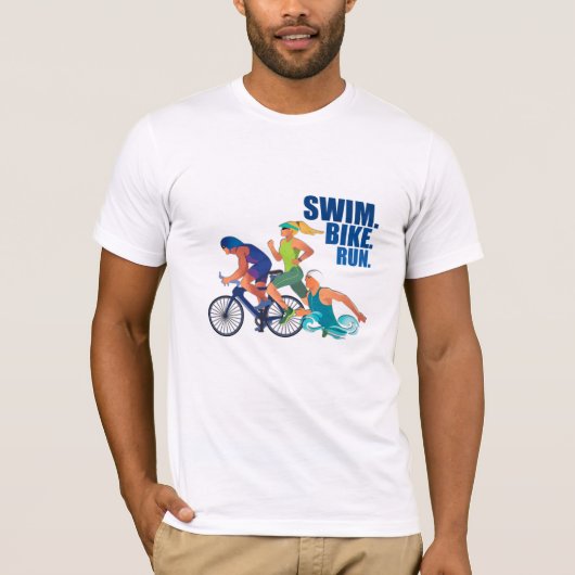 Swim-Radlauf | Triathlete seit 20XX T-Shirt (Vorderseite)
