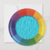 Swim Ring Summer Pool Party jeden Geburtstag Einladung (Rückseite)