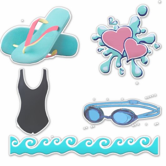 Swim Stickers Aufkleber (Vorderseite)