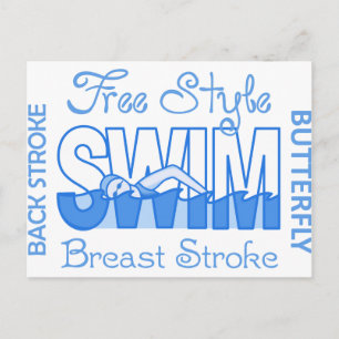 Swim Strokes Postkarte