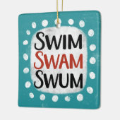 Swim Swam Swum Ornament (Links)