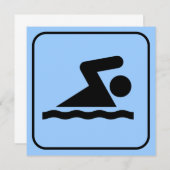 Swim-Symbol-Einladung Einladung (Vorne/Hinten)