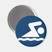 Swim Symbol Magnet (Vorderseite/Rückseite)