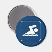 Swim Symbol Magnet (Vorderseite/Rückseite)