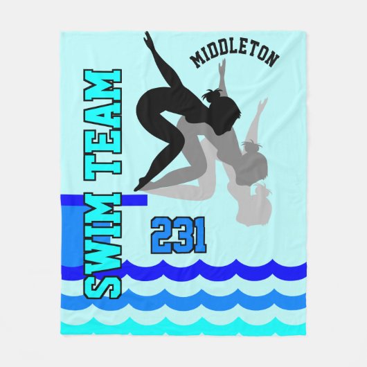 Swim Team Diving Team Fleecedecke (Vorderseite)