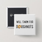 Swim Team, Funny Schwimmer Geschenk, Donuts Button (Vorne & Hinten)