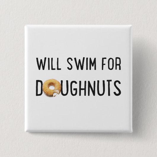 Swim Team, Funny Schwimmer Geschenk, Donuts Button (Vorderseite)