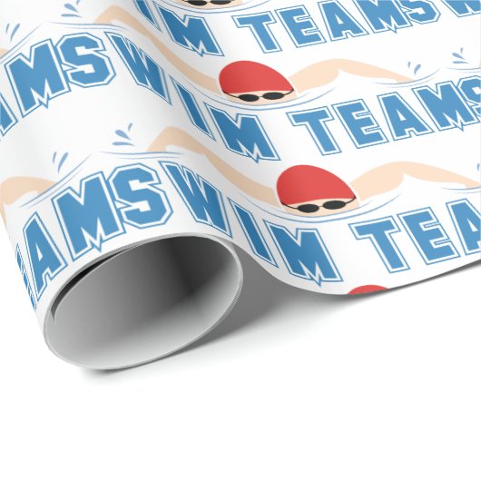 Swim-Team Geschenkpapier (Rolleneckpunkt)