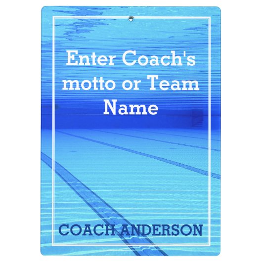 Swim Team Klemmbrett (Rückseite)