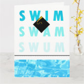 Swim Team Schwimmer Abschluss Karte (Gelbe Blume)