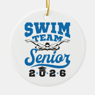 Swim Team Senior 2026 Keramik Ornament