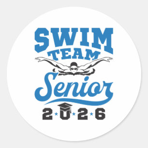 Swim Team Senior 2026 Runder Aufkleber