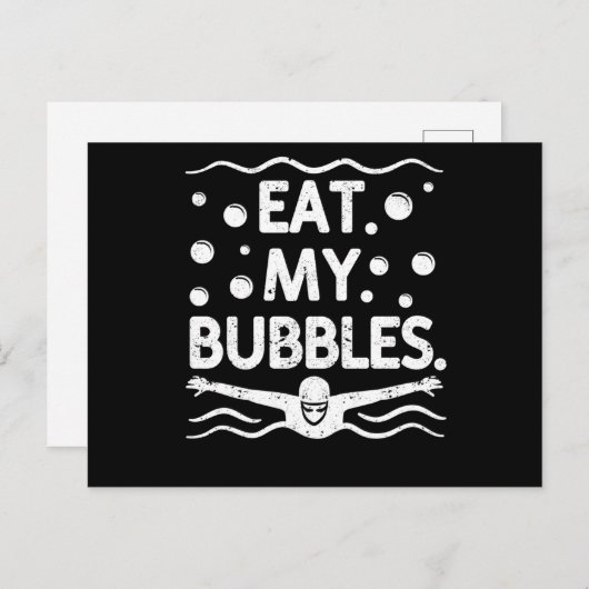 Swim team swimmer funny swimming lover postkarte (Vorne/Hinten)