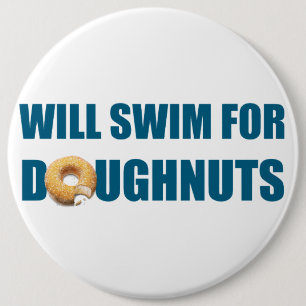 Swim-Teamgeschenk, lustig, Schwimmen Donuts Button