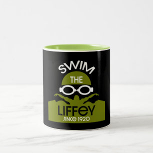 Swim The Liffey River Dublin Irland Zweifarbige Tasse