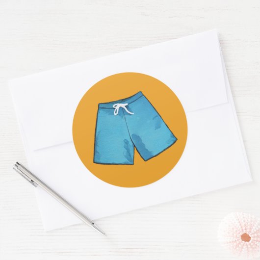 Swim Trunks Runder Aufkleber (Umschlag)