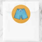 Swim Trunks Runder Aufkleber (Tasche)