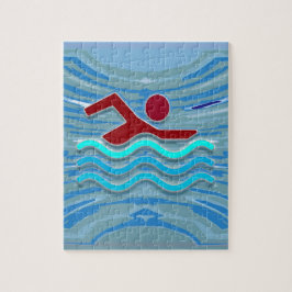 Swim-Verein-Schwimmer-Übungs-Fitness-   Schwimmen Puzzle