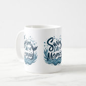 Swim wie ein Meerjungfrau-Zitat Kunst Kaffeetasse (Vorderseite Links)