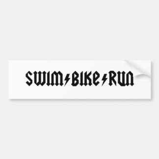 swimbikerun acdc Buchstaben Autoaufkleber