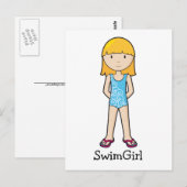 SwimGirl Postkarte (Vorne/Hinten)
