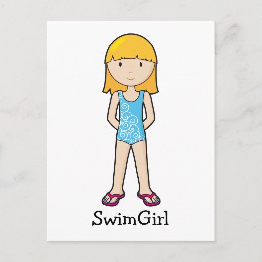 SwimGirl Postkarte (Vorderseite)