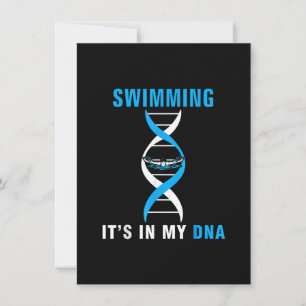 Swimmen in meiner DNA Funny SwimerSchwimmen Coole Einladung